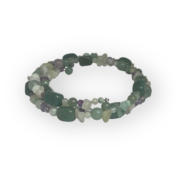 Park Lane ✿ Mandalay Snake Wrap Bracelet ✿ Aventurine + Amethyst ✿ Semi Precious - Picture 10 of 16